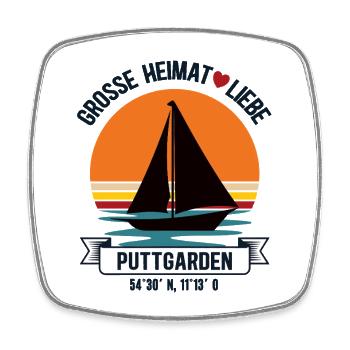 Puttgarden Heimat Ost Holstein Küste Segler Ostsee - Viereckiger Kühlschrankmagnet - Weiß - Vorne