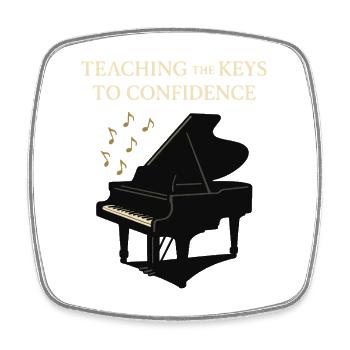 Piano Teacher Music Teacher Funny Teacher - Square fridge magnet - white - Front