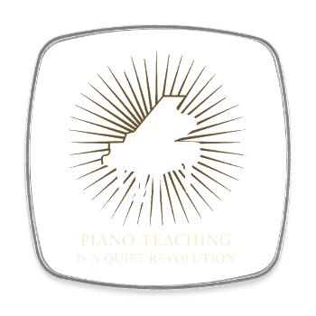 Piano Teacher Music Teacher Funny Teacher - Square fridge magnet - white - Front