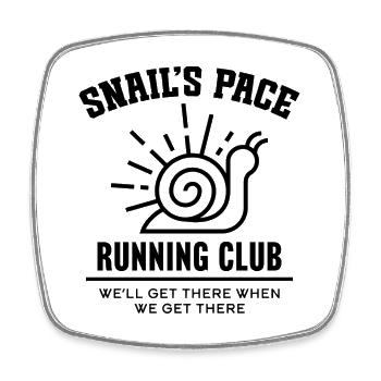 Club de course Snail’s Pace - Magnet carré - blanc - Devant