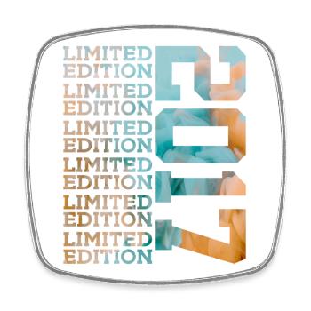 ÉDITION LIMITÉE 2017 9 ANS 9E ANNIVERSAIRE - Magnet carré - blanc - Devant