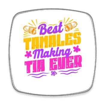 Tamale Best Tamales Making Tia Ever - Viereckiger Kühlschrankmagnet - Weiß - Vorne