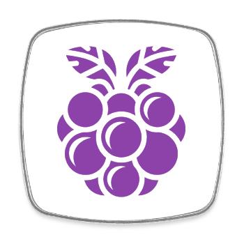 Stilisierte violette Trauben für reifen Primeur - Viereckiger Kühlschrankmagnet - Weiß - Vorne