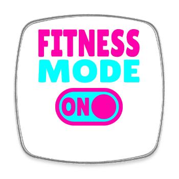 Mode Fitness en mode Gym - Magnet carré - blanc - Devant