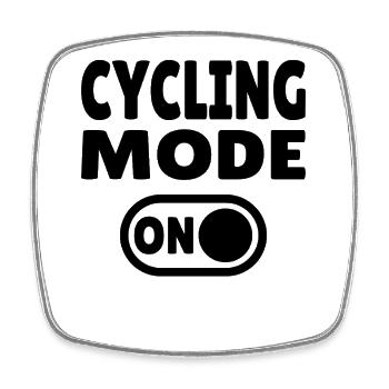 Mode vélo activé – Pour les vrais fans de vélo - Magnet carré - blanc - Devant