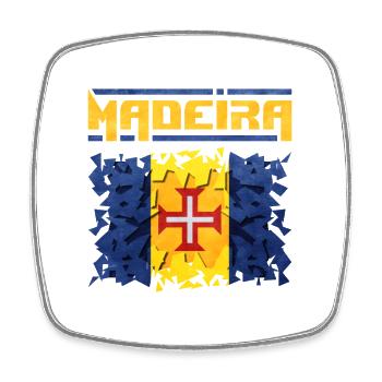 Madeira Flag Abstrakt Design - Viereckiger Kühlschrankmagnet - Weiß - Vorne