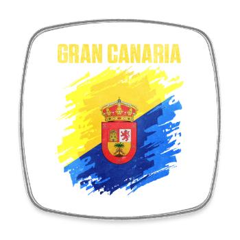 Powerful Gran Canaria club crest - Square fridge magnet - white - Front