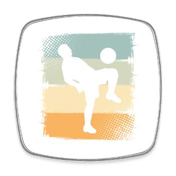Football - Magnet carré - blanc - Devant