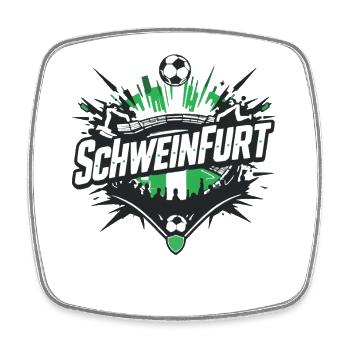 Schweinfurt Football - Magnet carré - blanc - Devant