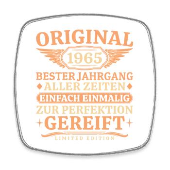 Original 1965 Jahrgang - Vintage 60. Geburtstag - Viereckiger Kühlschrankmagnet - Weiß - Vorne