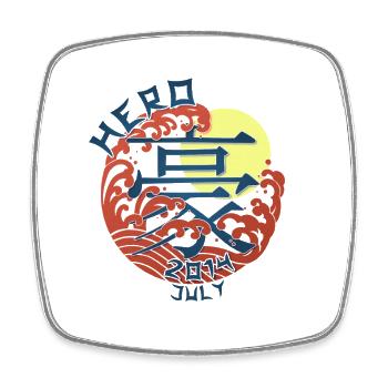 Japan Hero since July 2014 Geburtstaggeschenk - Viereckiger Kühlschrankmagnet - Weiß - Vorne