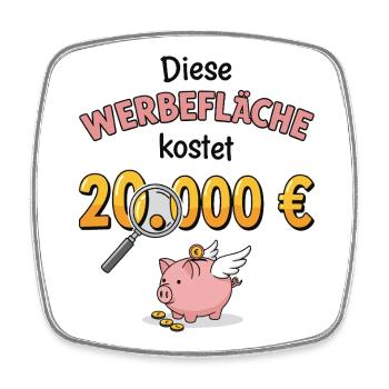 Die Werbefläche - Viereckiger Kühlschrankmagnet - Weiß - Vorne