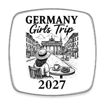 Germany Girls Trip 2027 - Viereckiger Kühlschrankmagnet - Weiß - Vorne