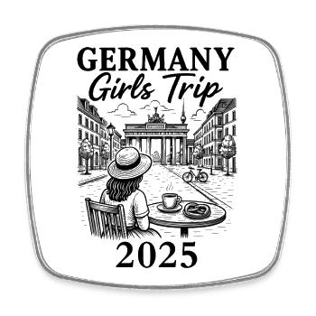 Germany Girls Trip 2025 - Viereckiger Kühlschrankmagnet - Weiß - Vorne