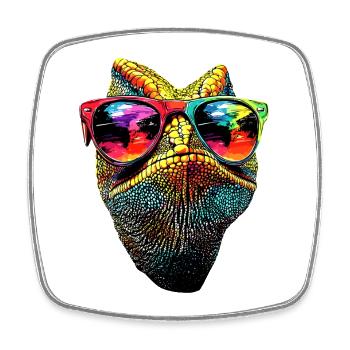 Chameleon Lizard Reptile Chameleon Iguana Lizard - Square fridge magnet - white - Front
