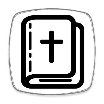 Bibel - Viereckiger Kühlschrankmagnet - Weiß - Vorne