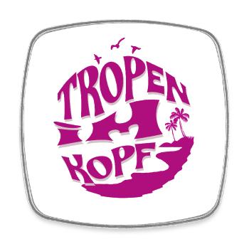 Illustration de l’espoir tropical - Magnet carré - blanc - Devant