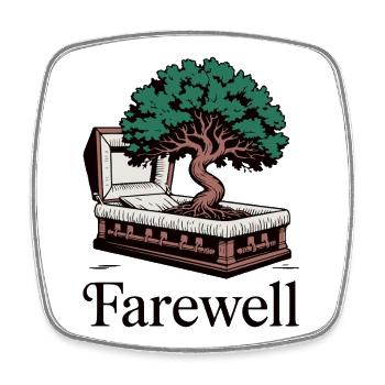 Memorial Tree of Life Design - Square fridge magnet - white - Front
