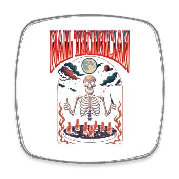 Nail designer Nail technician Halloween - Square fridge magnet - white - Front