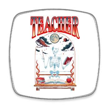 enseignant Halloween formateur d'enseignants - Magnet carré - blanc - Devant