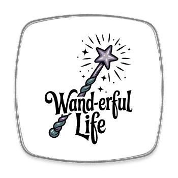 Wand-erful Life - Square fridge magnet - white - Front