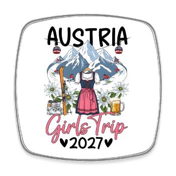 Austria Girls Trip 2027 - Viereckiger Kühlschrankmagnet - Weiß - Vorne