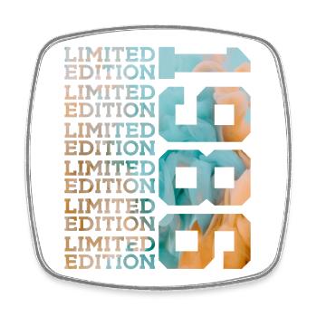 ÉDITION LIMITÉE 1986 40 ANS 40E ANNIVERSAIRE - Magnet carré - blanc - Devant
