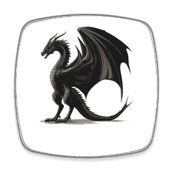 Dragon Dragon - Square fridge magnet - white - Front