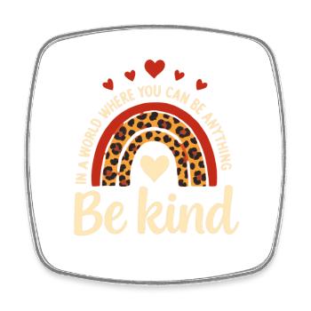 T-shirt orange « Unity Day » | T-shirt arc-en-ciel « Be Kind » - Magnet carré - blanc - Devant