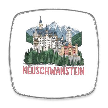 Neuschwanstein Castle - Viereckiger Kühlschrankmagnet - Weiß - Vorne