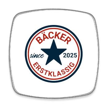 Sceau vintage Baker - Magnet carré - blanc - Devant