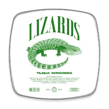 Blue Tongue Skink Reptile Keeper Streetwear - Viereckiger Kühlschrankmagnet - Weiß - Vorne