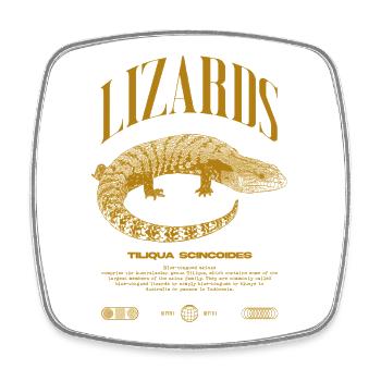 Blue Tongue Skink Reptile Keeper Streetwear - Viereckiger Kühlschrankmagnet - Weiß - Vorne