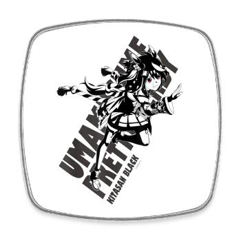 Umamusume Pretty Derby Kitasan Black - Magnet carré - blanc - Devant