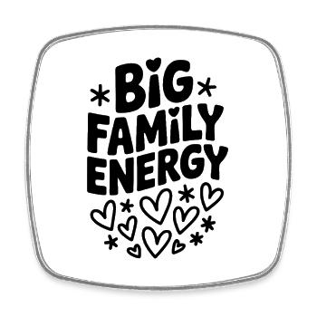 Énergie de la grande famille - Magnet carré - blanc - Devant