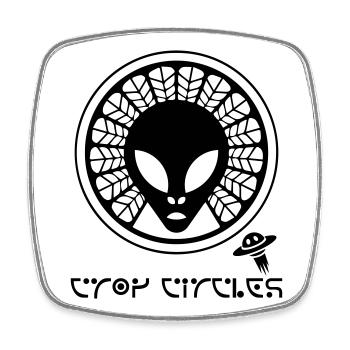 Ancient Alien Crop Circle - Square fridge magnet - white - Front