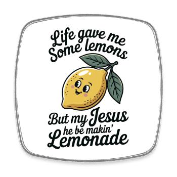  Leben Gab Mir Zitronen Jesus Macht Limonade - Viereckiger Kühlschrankmagnet - Weiß - Vorne