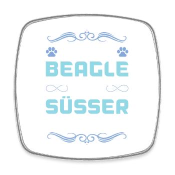 beagle hund spruch - Viereckiger Kühlschrankmagnet - Weiß - Vorne