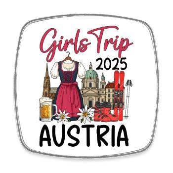 Girls Trip 2025 Austria - Square fridge magnet - white - Front