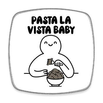 Pâtes la vista bébé - Magnet carré - blanc - Devant