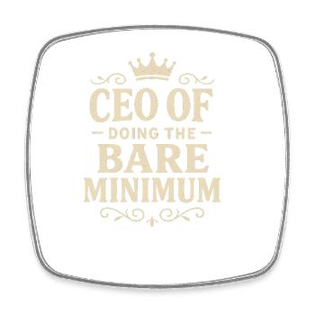 Minimalist Leadership Quote T-Shirt - Square fridge magnet - white - Front