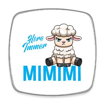 Ich Höre Immer Nur Ein Mimimi Schaf - Viereckiger Kühlschrankmagnet - Weiß - Vorne