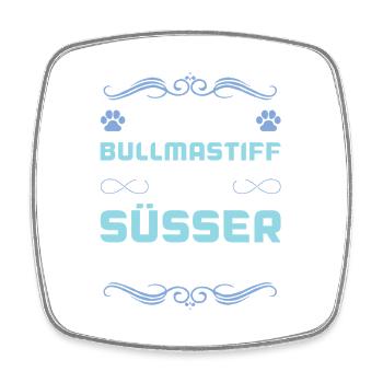 bullmastiff hund spruch - Viereckiger Kühlschrankmagnet - Weiß - Vorne