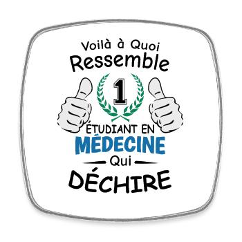 Medizinstudent Original Geschenk Zukunft Arzt - Viereckiger Kühlschrankmagnet - Weiß - Vorne