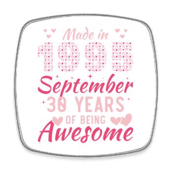 September 1995 30-jähriges Jubiläum der Frauen - Viereckiger Kühlschrankmagnet - Weiß - Vorne