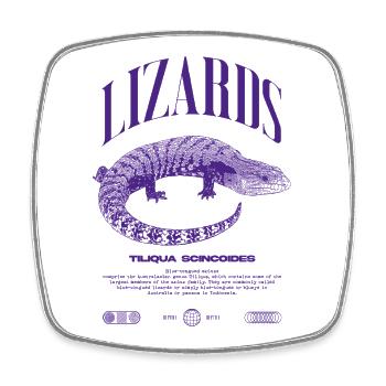 Blue Tongue Skink Reptile Keeper Streetwear - Viereckiger Kühlschrankmagnet - Weiß - Vorne