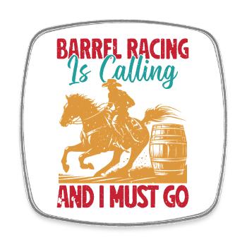 Barrel Racing Call-to-Action-Design - Viereckiger Kühlschrankmagnet - Weiß - Vorne