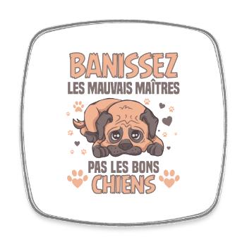 Elevage Canin Chiot Mignon Education - Magnet carré - blanc - Devant