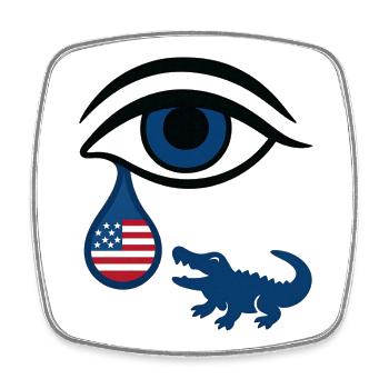 Florida Träne - Viereckiger Kühlschrankmagnet - Weiß - Vorne