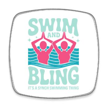 Natation synchronisée Natation artistique Sports nautiques - Magnet carré - blanc - Devant